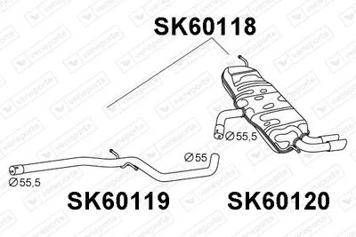 Schalldämpfer hinten Skoda YETI