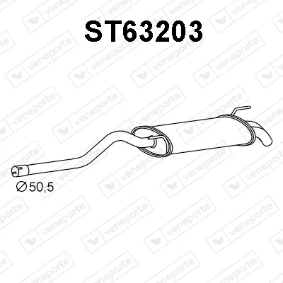 Hintere Schalldämpfer Seat INCA · Vw CADDY II Box Karosserie/MPV · Vw CADDY II MPV