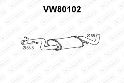 Vorne Schalldämpfer Seat ALTEA · Seat LEON · Seat ALTEA XL