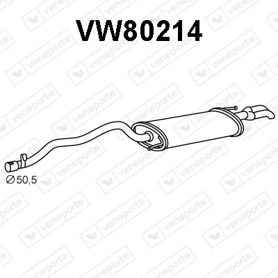 Hintere Schalldämpfer Vw TRANSPORTER T4 Plattform/Chassis (70E, 70L, 70M, 7DE, 7DL, 7D)
