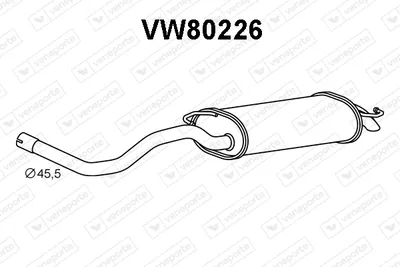 Endschalldämpfer Audi A3 · Seat LEON · Vw GOLF IV