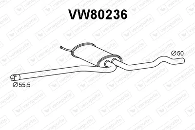 Schalldämpfer Vw PASSAT B5 · Vw PASSAT B5 Variante · Vw PASSAT B5.5