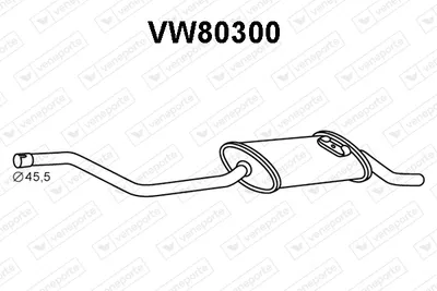 Endschalldämpfer Vw POLO II · Vw POLO Coupe
