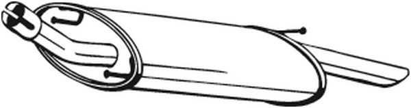 Hinterer Schalldämpfer Ford FIESTA IV · Mazda 121 III · Mazda 121 III Hatchback Van