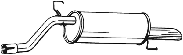 Hinterer Schalldämpfer Opel CORSA D · Opel CORSA D Hatchback Van · Vauxhall CORSA Mk III