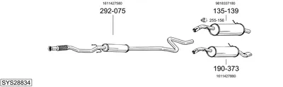 Abgassystem Peugeot 208 I