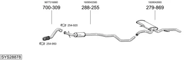 Abgassystem Peugeot 308 SW II