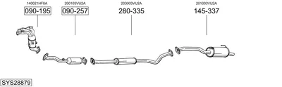 Abgassystem Nissan HINWEIS