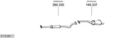 Abgassystem Nissan HINWEIS