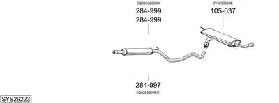 Abgassystem Audi A3 Sportback