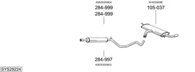 Abgassystem Audi A3 Sportback