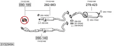 Abgassystem Toyota PRIUS Liftback