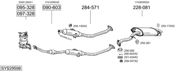 Abgassystem Toyota COROLLA Verso
