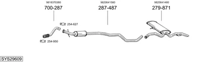 Abgasanlage Vauxhall GRANDLAND X / GRANDLAND