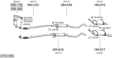 Abgassystem Opel CORSA C