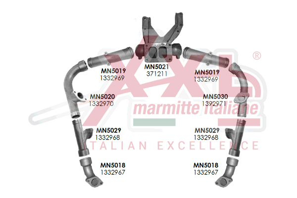 Abgassammler, Abgasanlage XXLMARMITTEITEITALIANE MN5045