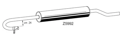 Zentral-/Außenschalldämpfer XXLMARMITTEITALIANE Z5992