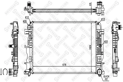 Heizkörper, Motorkühlung Mercedes-Benz SPRINTER 3-t Bus · Mercedes-Benz SPRINTER 3-t Van · Mercedes-Benz SPRINTER 3-t Plattform/Chassis