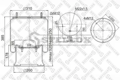 Balg, Luftfederung STELLOX 90-40231-SX