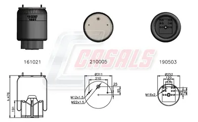 Balg, Luftfederung Audi 80 B4 Limousine · Audi 80 B4 Avant · Audi 100 C3 Limousine
