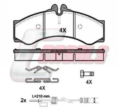 Bremsbelag-Set, Scheibenbremse Iveco DAILY I Van · Iveco DAILY I Plattform/Chassis · Iveco DAILY II Van