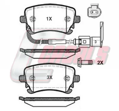 Bremsbelag-Set, Scheibenbremse Vw MULTIVAN T5 · Vw TRANSPORTER T5 Plattform/Chassis (7JD, 7JE, 7JL, 7JY, 7JZ, 7F · Vw TRANSPORTER T5 Van