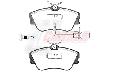 Bremsbeläge Set, Scheibenbremse Vw TRANSPORTER T4 Bus · Vw TRANSPORTER T4 Van · Vw TRANSPORTER T4 Plattform/Chassis (70E, 70L, 70M, 7DE, 7DL, 7D)