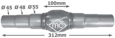 Flexible Verbindung, Abgas-Metallkautschuk 02045