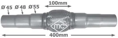 Flexible Verklebung, Auspuff Metalcaucho 02046