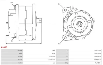 Wechselstromgenerator AS-PL A0008