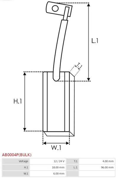 Carbonbürste, Lichtmaschine Audi 80 B4 Limousine · Audi 80 B4 Avant · Audi 100 C3 Limousine