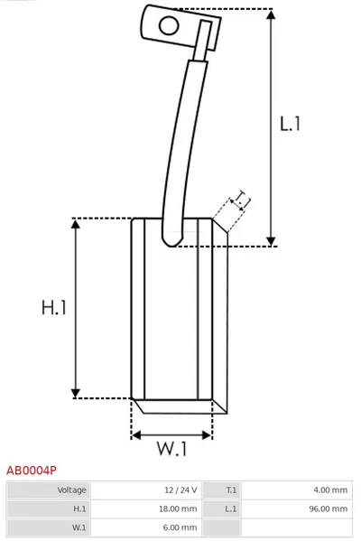 Carbonbürste, Lichtmaschine Audi 80 B4 Limousine · Audi 80 B4 Avant · Audi 100 C3 Limousine