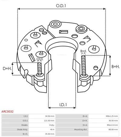 Gleichrichter, Generator AS-PL ARC0032