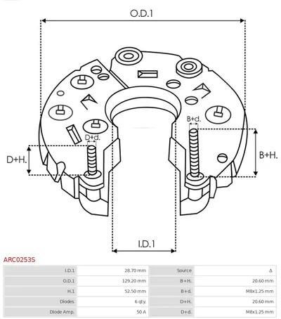 Gleichrichter, Generator AS-PL ARC0253S
