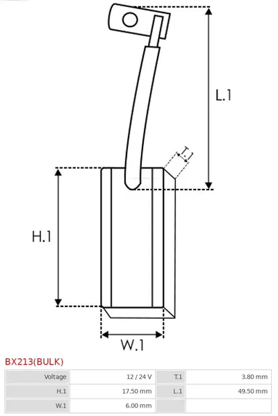 Carbonbürste, Lichtmaschine Audi 80 B4 Limousine · Audi 80 B4 Avant · Audi 100 C3 Limousine