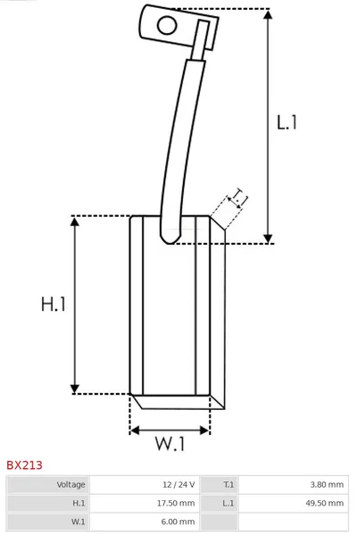 Carbonbürste, Lichtmaschine Audi 80 B4 Limousine · Audi 80 B4 Avant · Audi 100 C3 Limousine