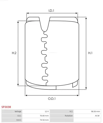 Auftriebswicklung, Startermotor AS-PL SF0038