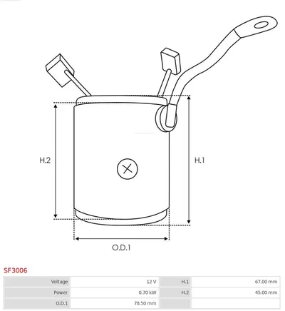Aufregungswicklung, Startermotor AS-PL SF3006