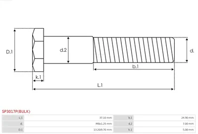 Reparatursatz, Startermotor AS-PL SP3017P (BULK)