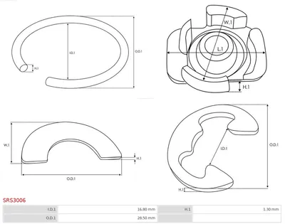Reparatursatz, Starter-Motor AS-PL SRS3006