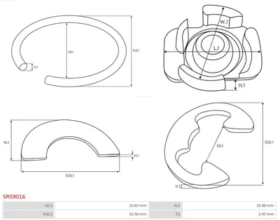 Reparatursatz, Starter-Motor AS-PL SRS9016