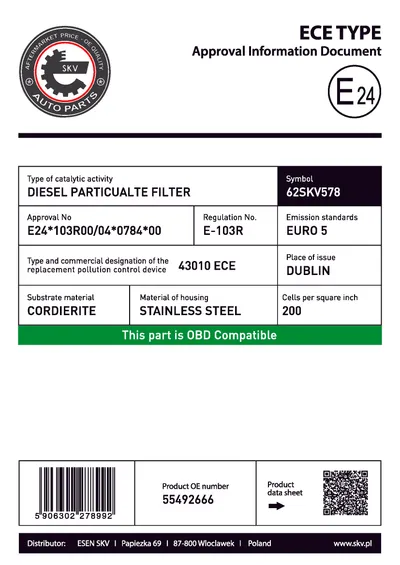 Ruß/Partikelfilter, Auspuffanlage Opel INSIGNIA A · Opel INSIGNIA A Limousine · Opel INSIGNIA A Sporttourer