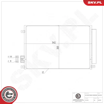 Kondensator, Klimaanlage Fiat 500 · Fiat 500 C · Fiat PANDA