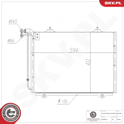 Kondensator, Klimaanlage Chrysler CROSSFIRE · Chrysler CROSSFIRE Roadster · Mercedes-Benz C-CLASS
