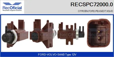 Druckumformer, Abgasregelung Citroën BERLINGO / BERLINGO FIRST Box Body/MPV · Citroën BERLINGO / BERLINGO FIRST MPV · Peugeot PARTNER Box Body/MPV