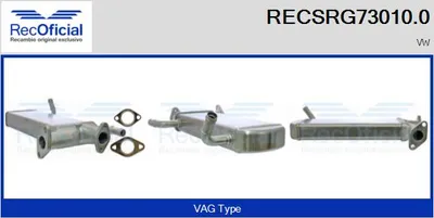 Kühler, Abgasrückführung Vw CRAFTER 30-35 Bus · Vw CRAFTER 30-50 Van · Vw CRAFTER 30-50 Plattform/Chassis