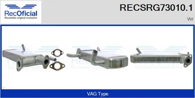 Kühler, Abgasrückführung Vw CRAFTER 30-35 Bus · Vw CRAFTER 30-50 Van · Vw CRAFTER 30-50 Plattform/Chassis