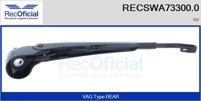 Wischerarm, Fensterreinigung Vw GOLF IV · Vw GOLF V