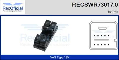 Schalter, Fensterregler Vw TOURAN · Vw GOLF V · Seat ALTEA