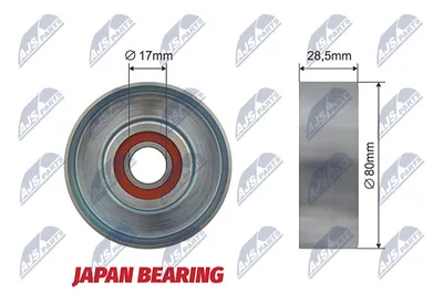 Durchbiegung/Führung Pulley, V-Ribbed Gürtel Mitsubishi OUTLANDER I · Mitsubishi LANCER VII · Mitsubishi LANCER VII Kombi